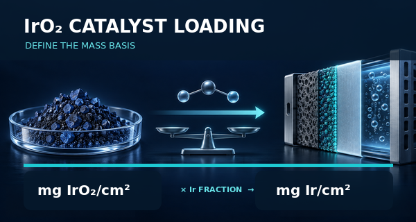 IrO2 Catalyst Loading: mg IrO2/cm² vs mg Ir/cm²