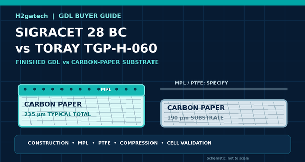 SIGRACET 28 BC and Toray TGP H 060 GDL Comparison
